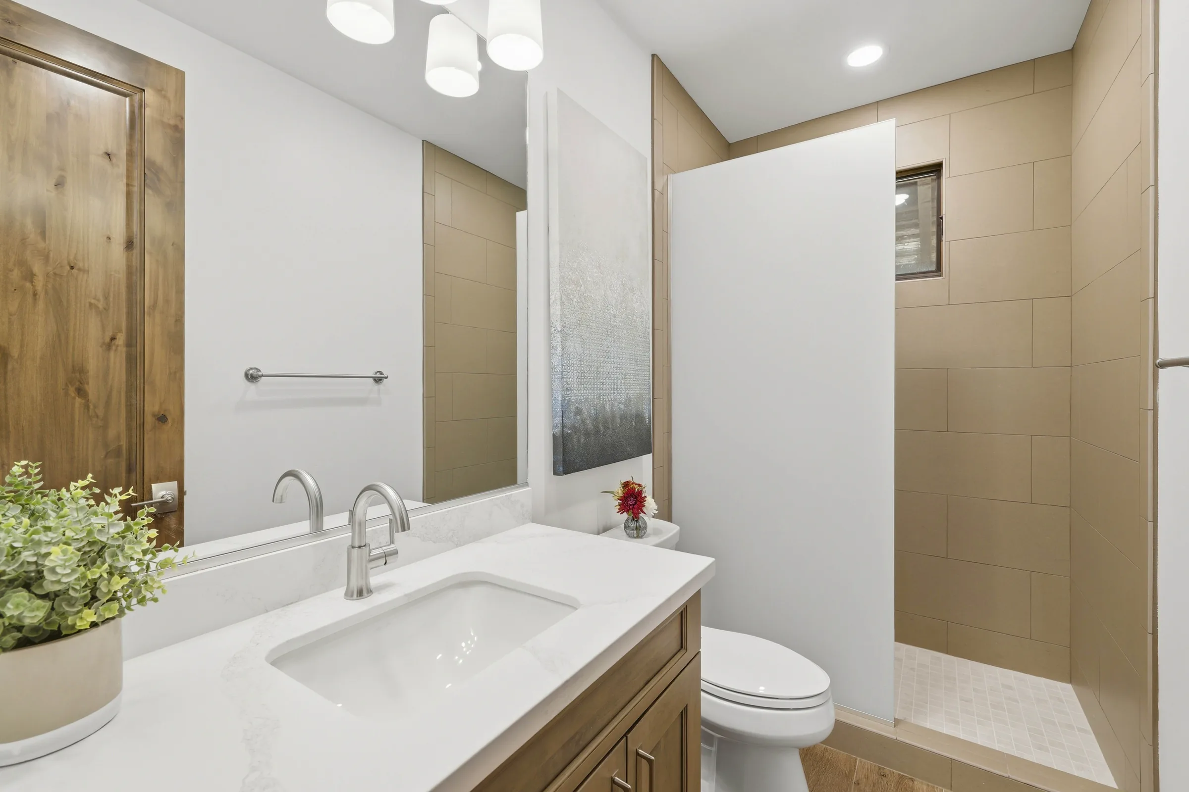 Bathroom vanity with refreshed cabinetry and contemporary hardware, The Modern Ranch Revival, Refined Designs by Natalie, Prescott, Arizona