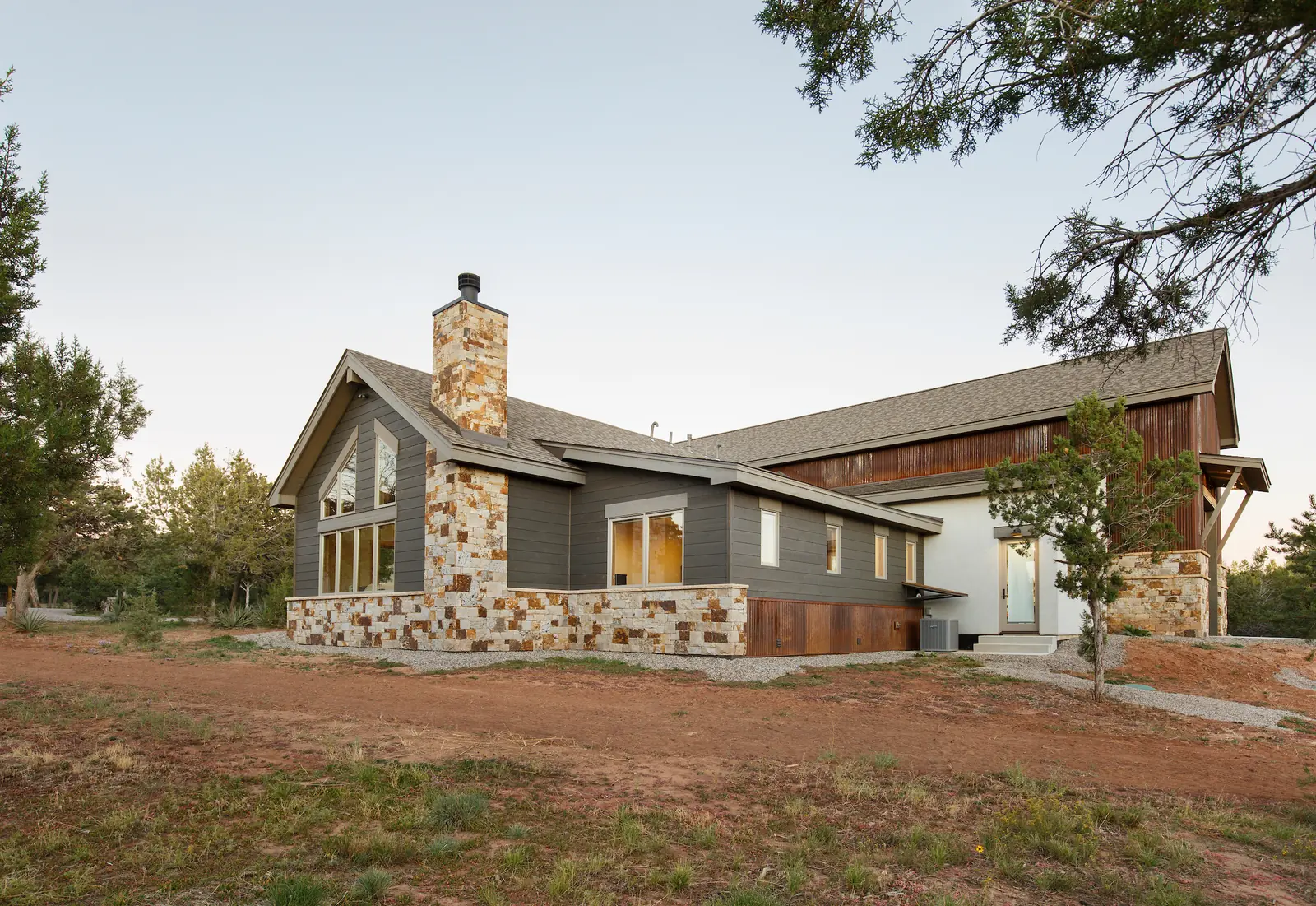 Existing ranch home exterior after remodel, Glorified Garage, Refined Designs by Natalie