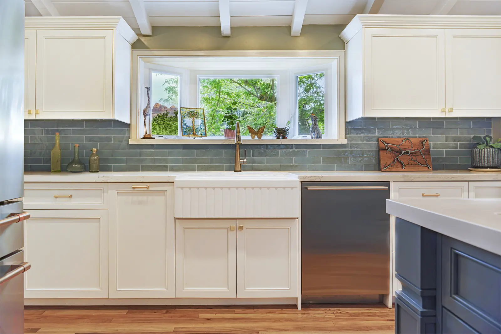 Kitchen sink with a view into the great room, The Heart of the Home, Refined Designs by Natalie