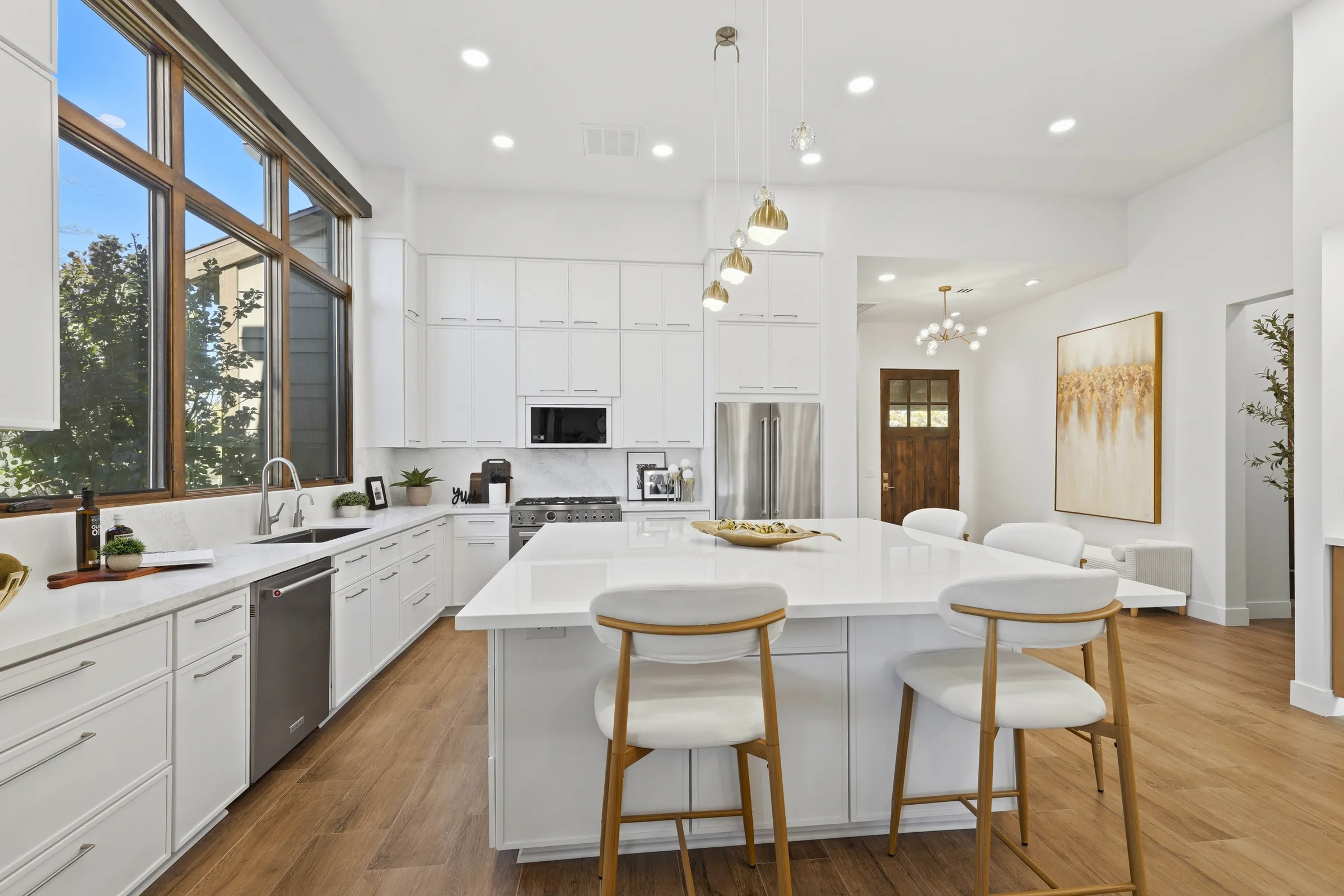Kitchen with ten foot cabinetry and island seating for six, The Modern Ranch Revival, Refined Designs by Natalie, Prescott, Arizona