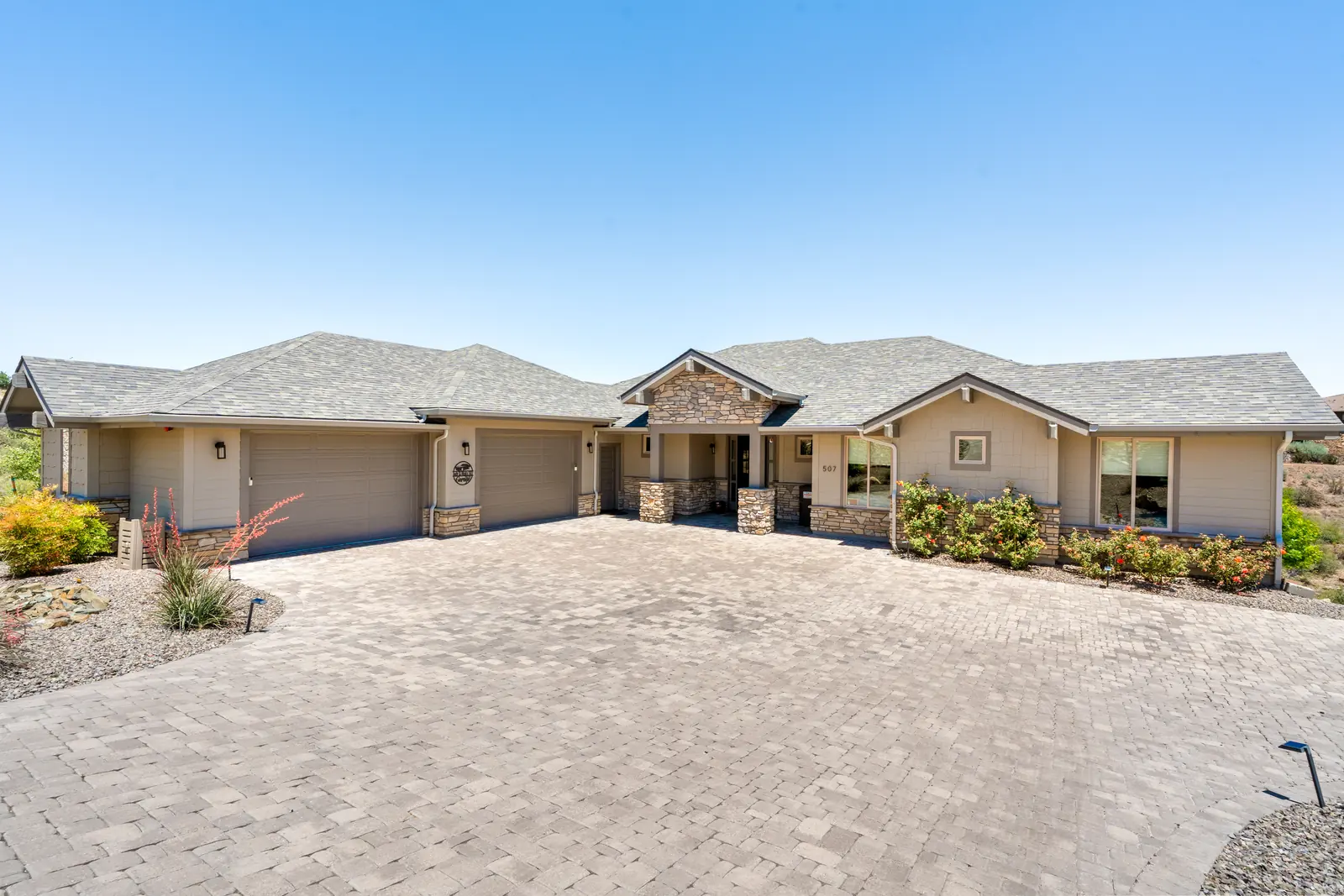 Front exterior of the remodeled home, Layers of Romance, Refined Designs by Natalie