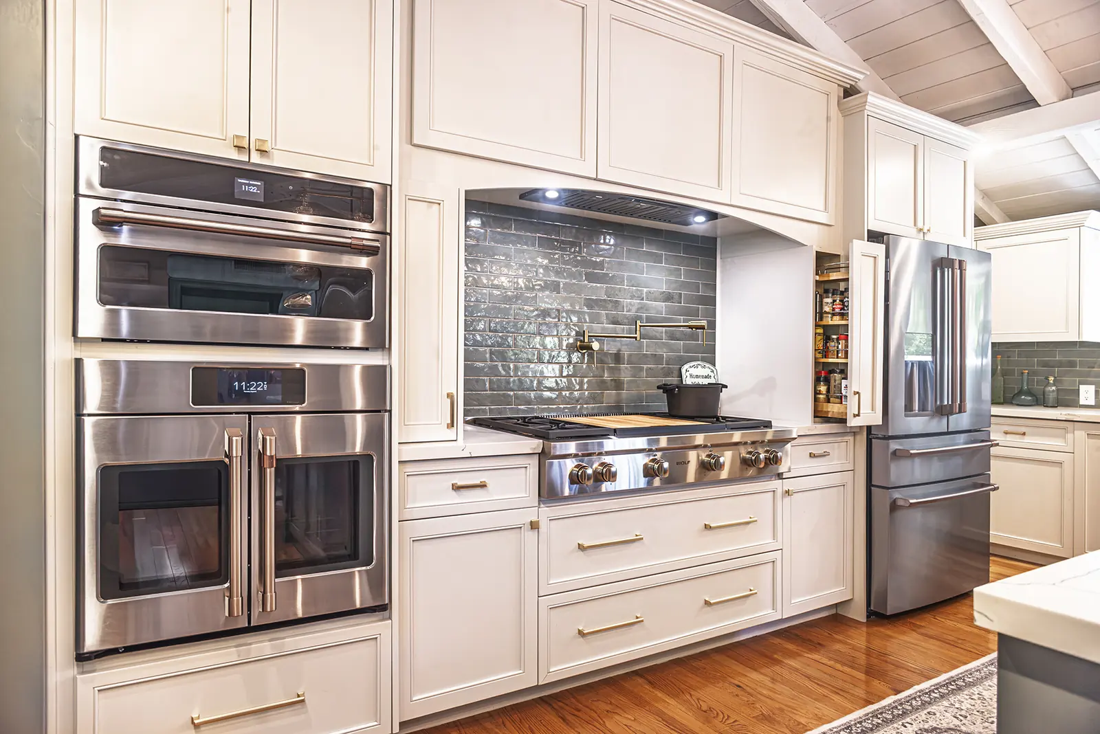 Opposite appliance wall and storage, The Heart of the Home, Refined Designs by Natalie